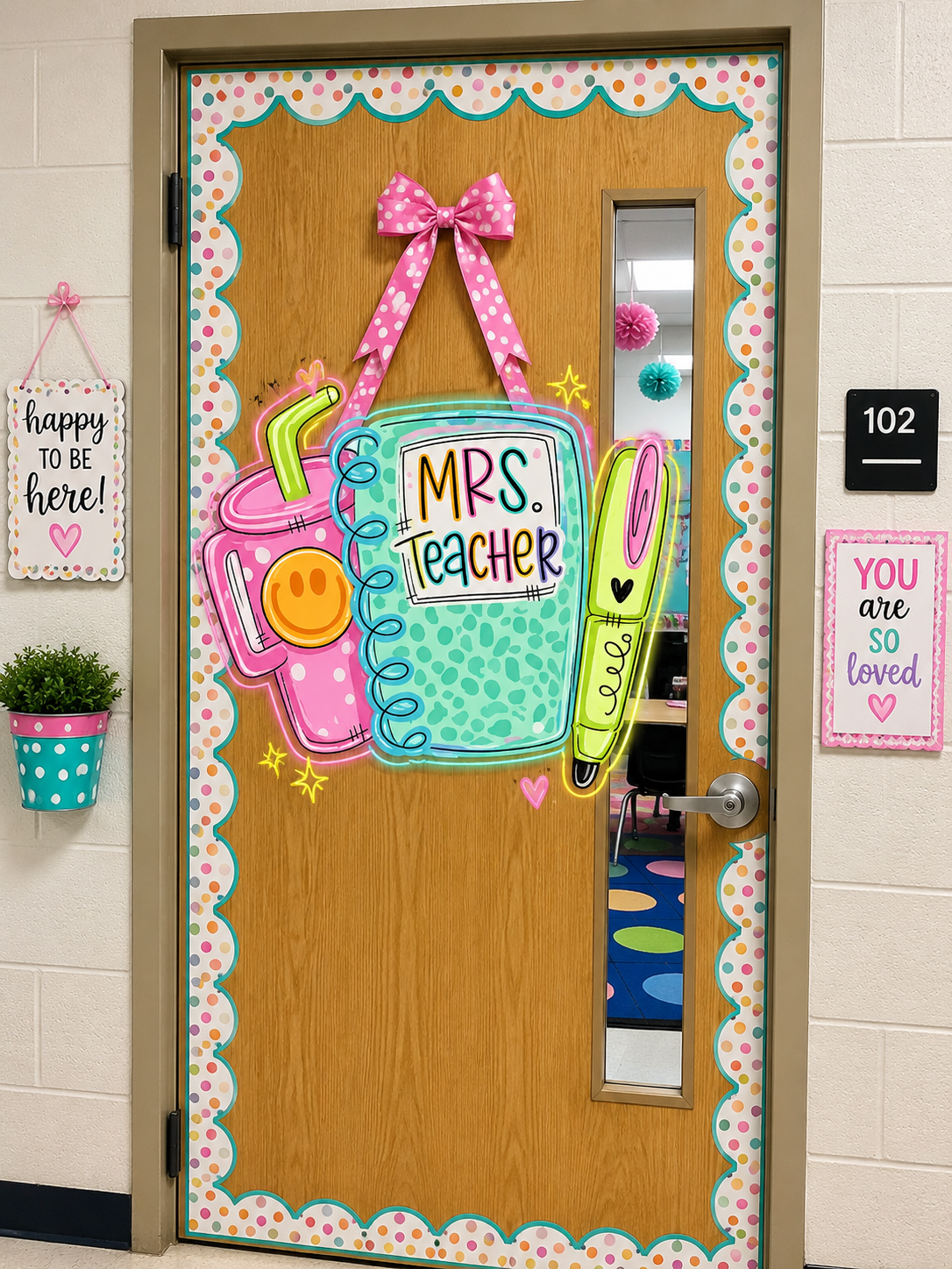 Classroom door hanger