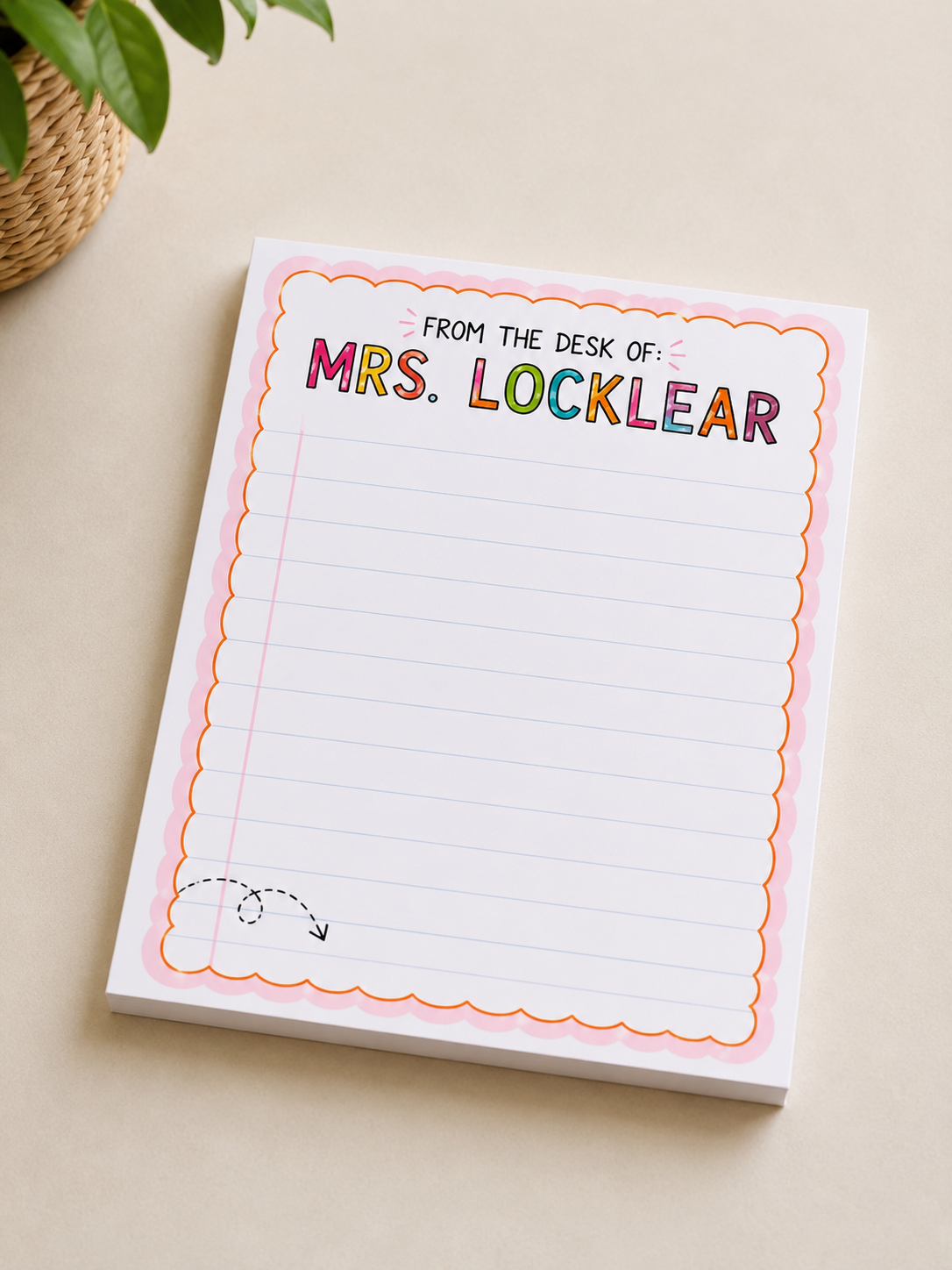 Teacher note pad