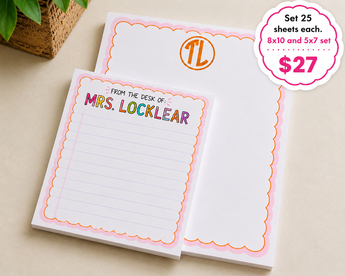 Teacher stationary set