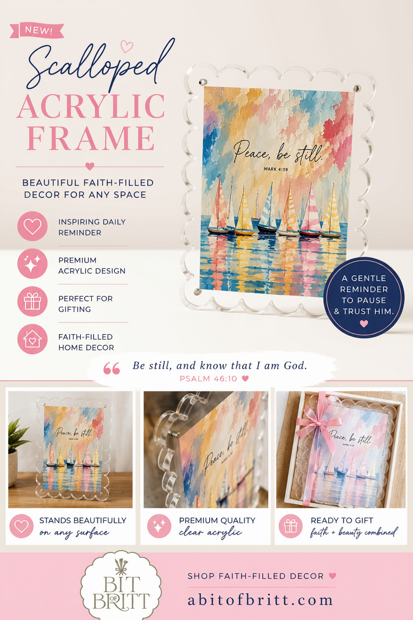 Scalloped acrylic frame