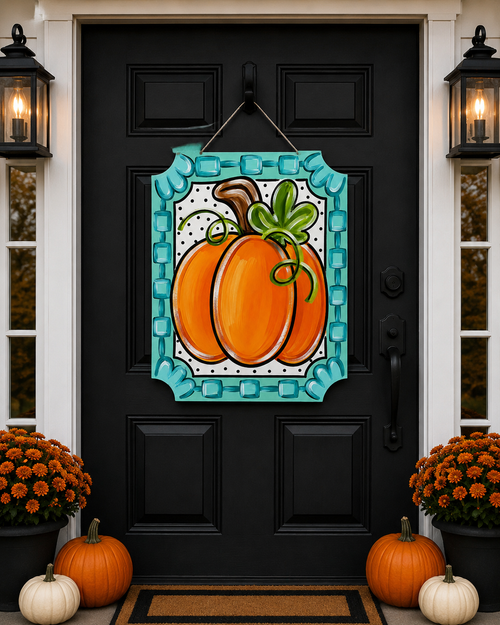 Pumpkin Door Hanger