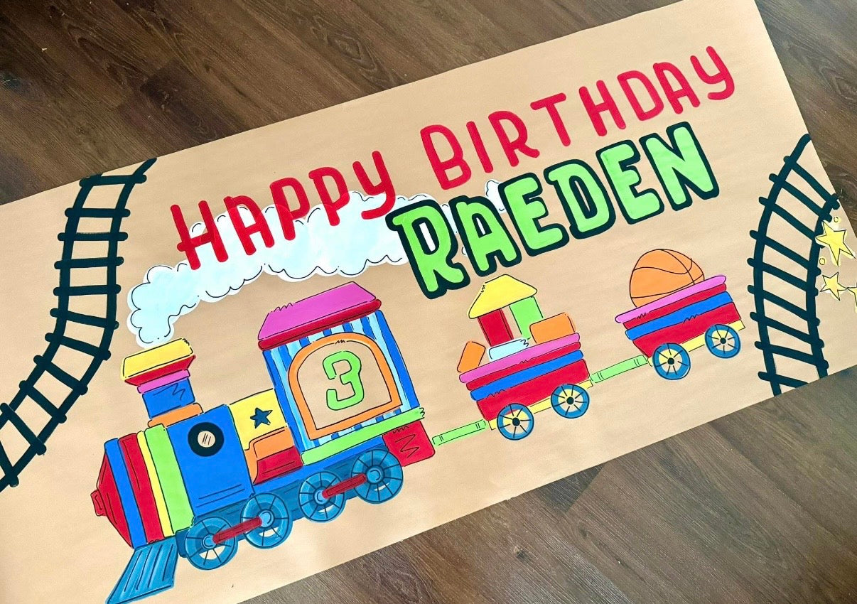 Custom Hand Painted Celebration Banner