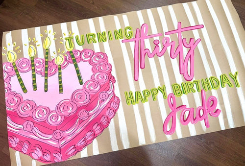 Custom Hand Painted Celebration Banner