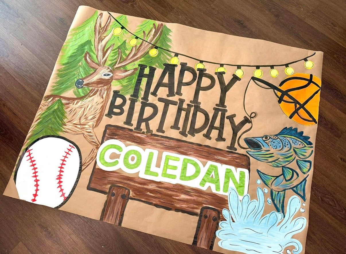 Custom Hand Painted Celebration Banner