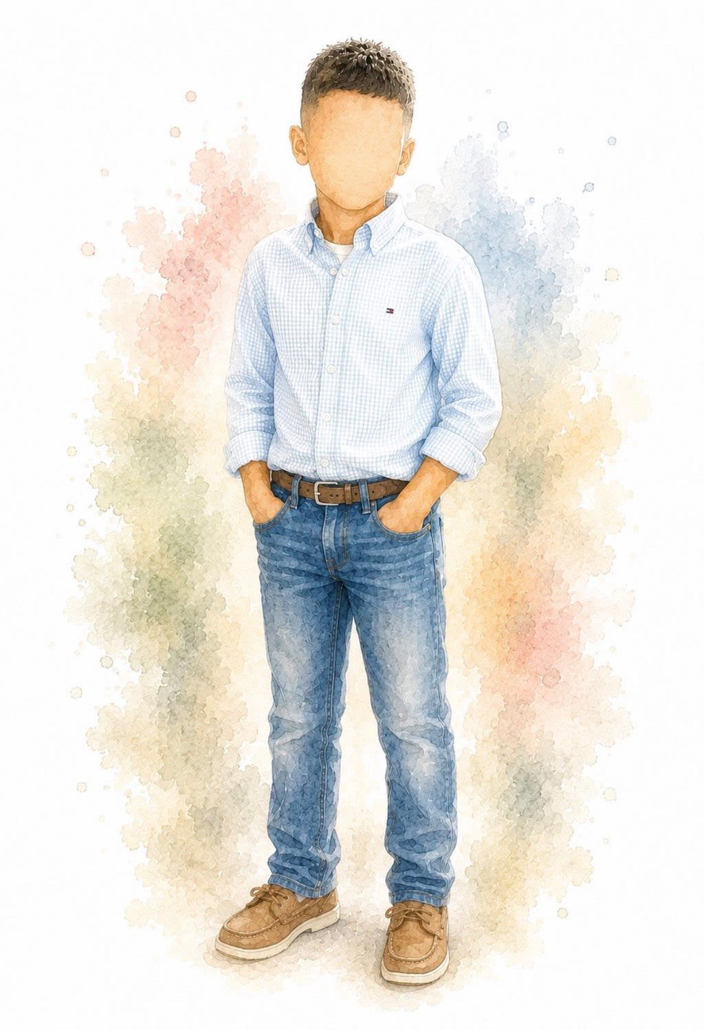 Custom Hand Painted Heirloom Portrait