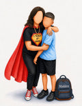 Custom Hand Painted Teacher Appreciation Portrait