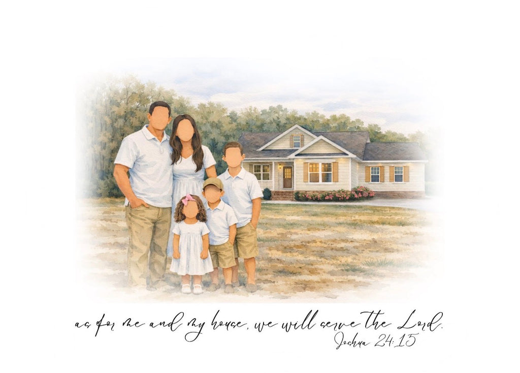 Custom Hand Painted Heirloom Portrait