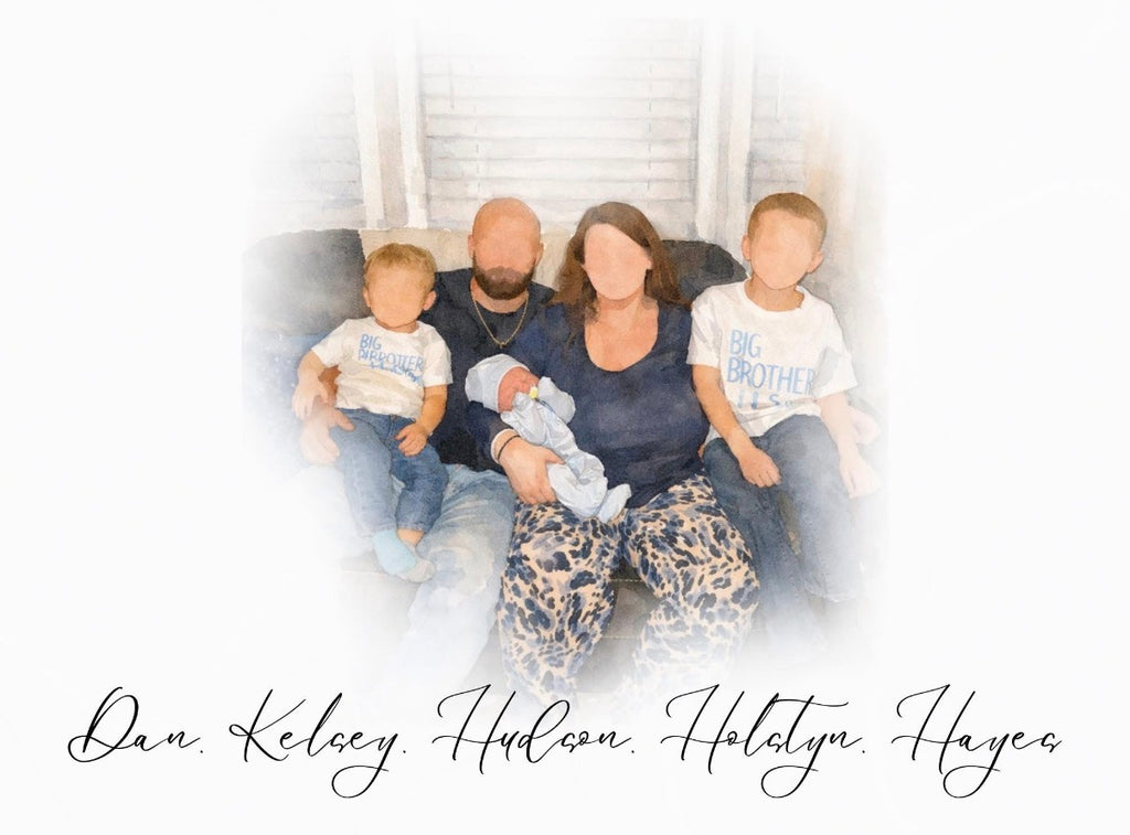 Custom Hand Painted Heirloom Portrait