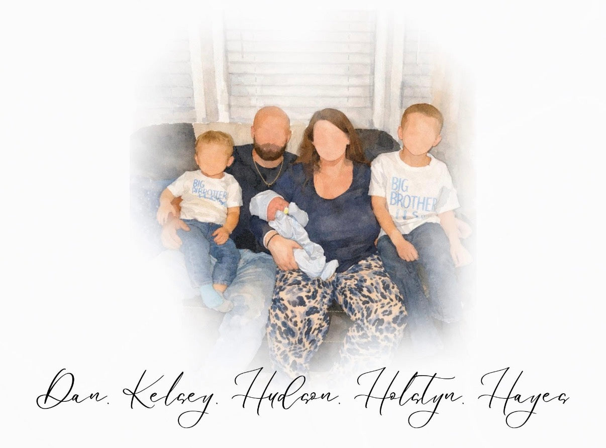 Custom Hand Painted Heirloom Portrait