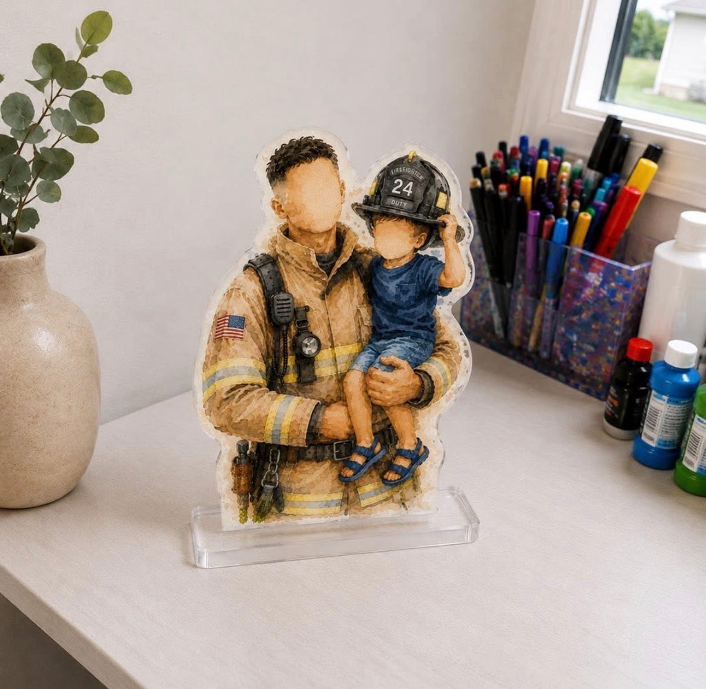 Custom Hand Painted Watercolor Acrylic Portrait