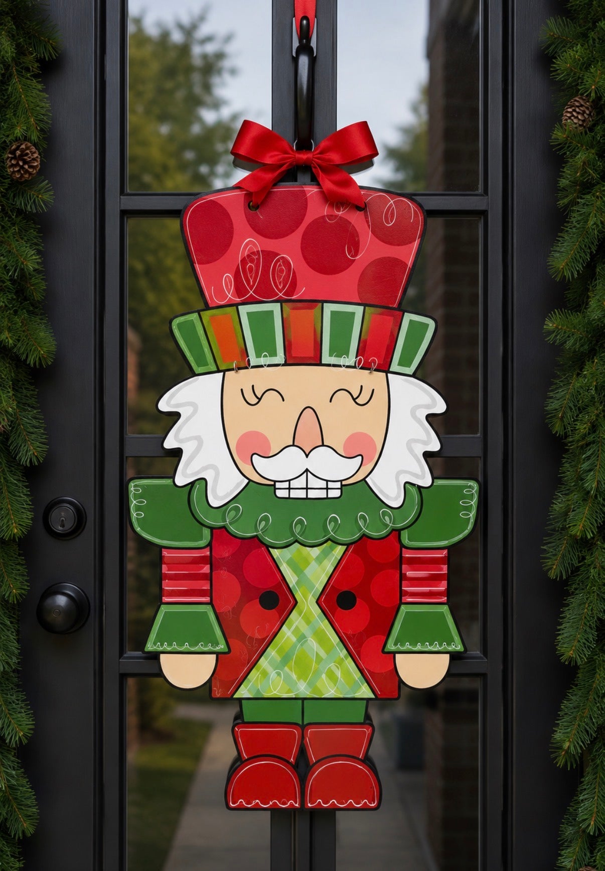 JUMBO Christmas Nutcracker door hanger