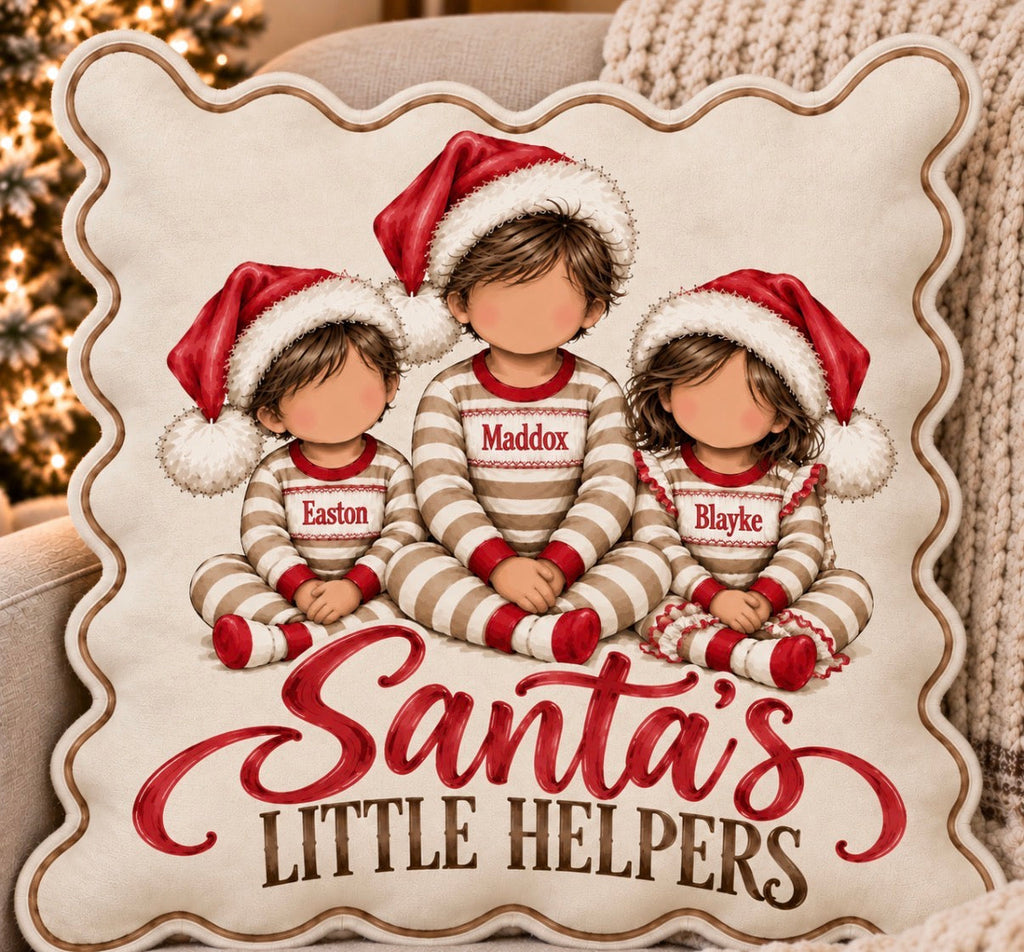 Santa’s Little Helpers Christmas Pillow- 18x18